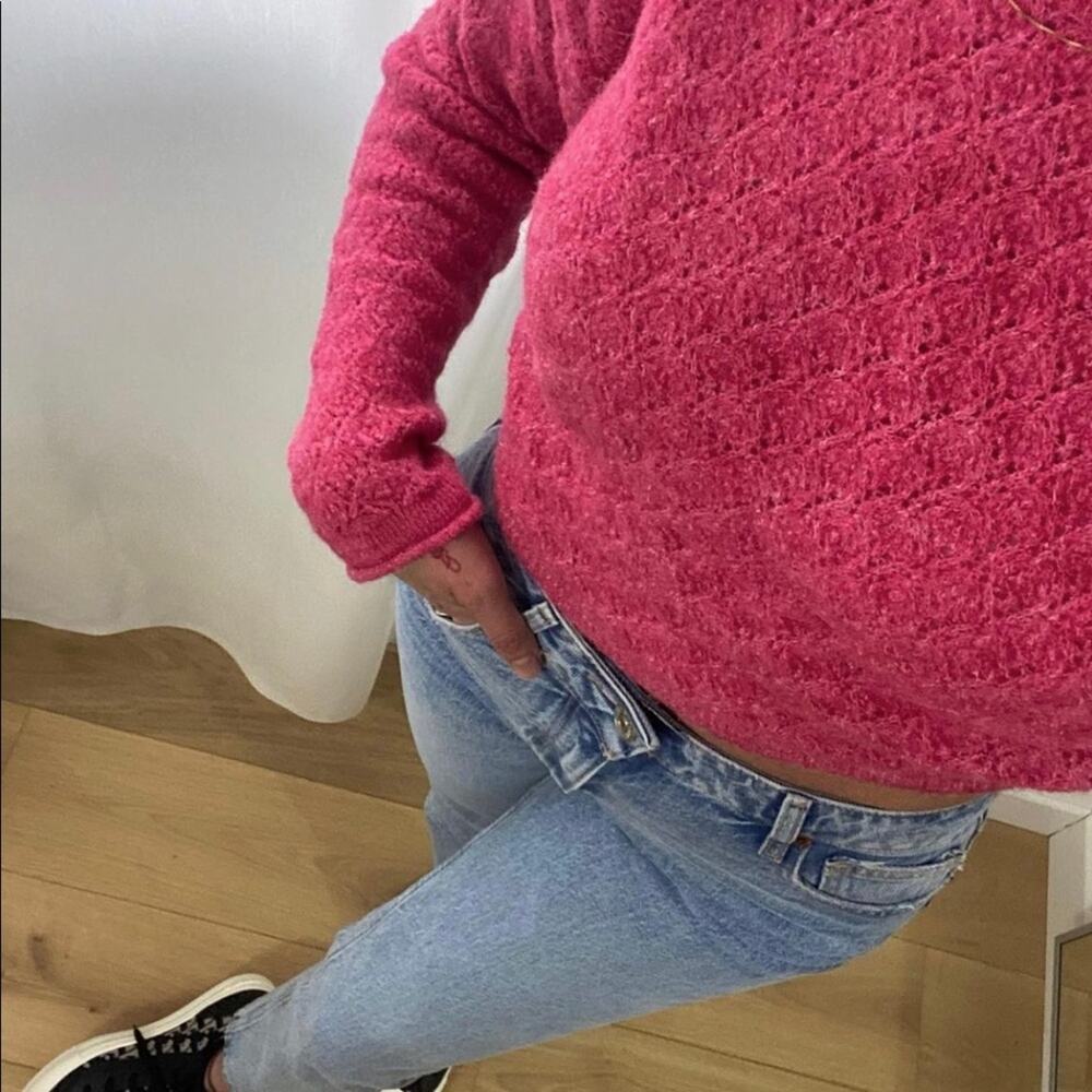 ZARA BLOGGER FAVORITE OPEN BACK KNIT SWEATER - Picture 5 of 13